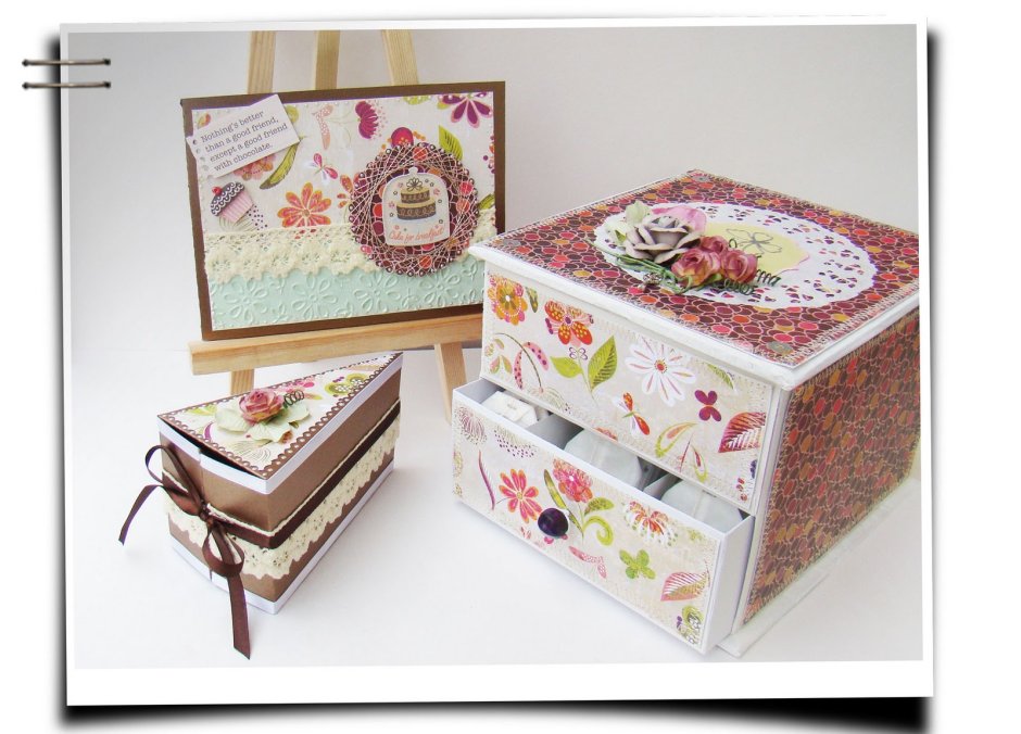 Декор коробки для чайных пакетиков