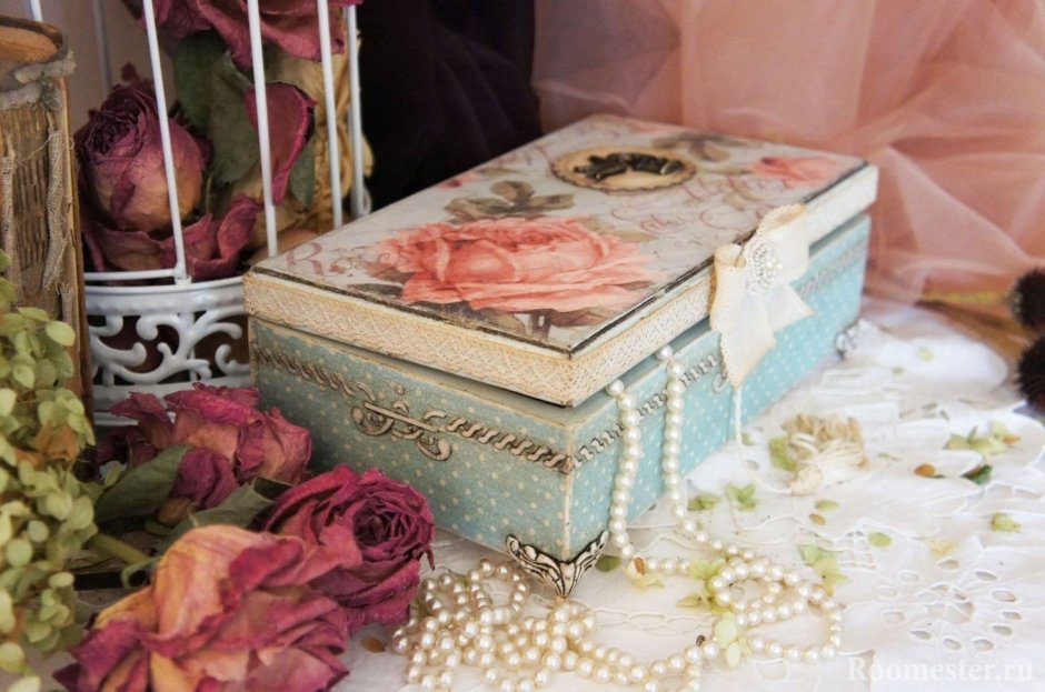 Шкатулка в стиле шебби Шик