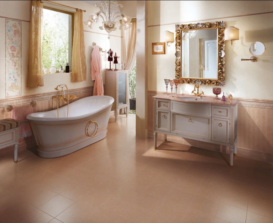 Дизайн ванной комнаты в итальянском стиле (67 фото)