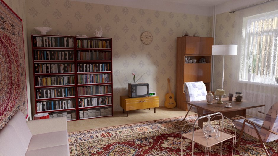 Интерьер квартиры в стиле СССР