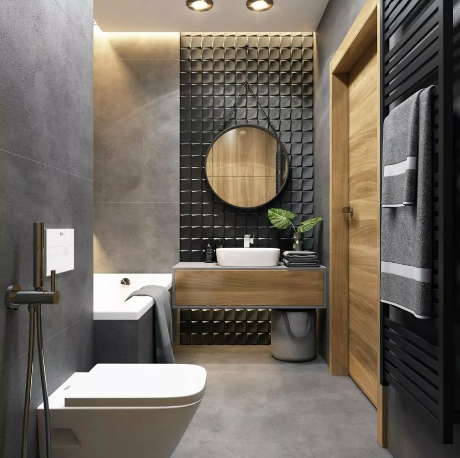 Дизайнерский туалет с душем