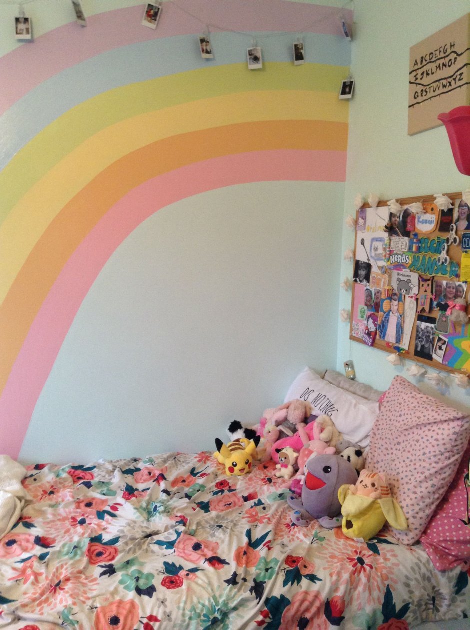 Комната для подростков в стиле радуги