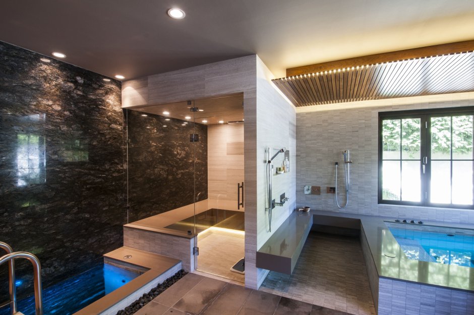 Большие Ванные комнаты с сауной