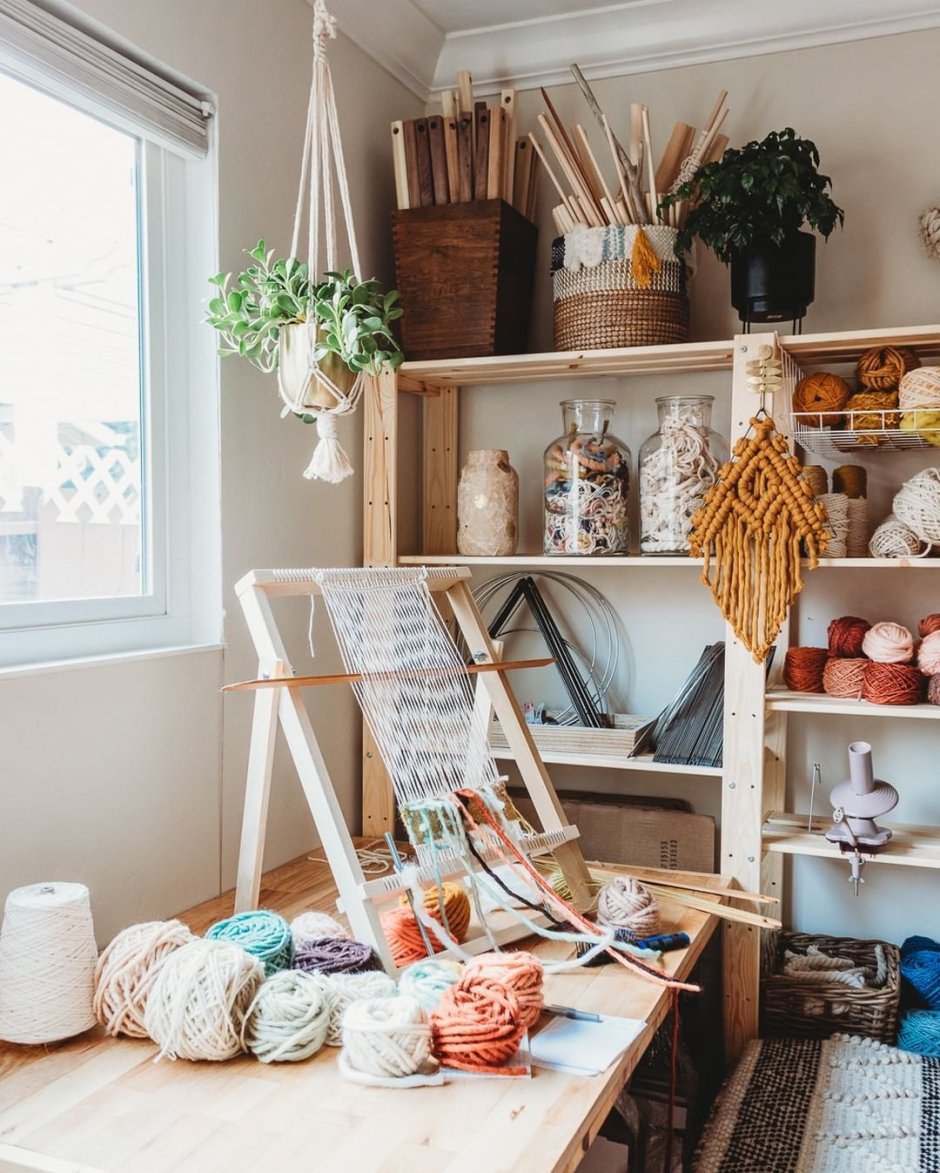 Мастерская вязальщицы интерьер