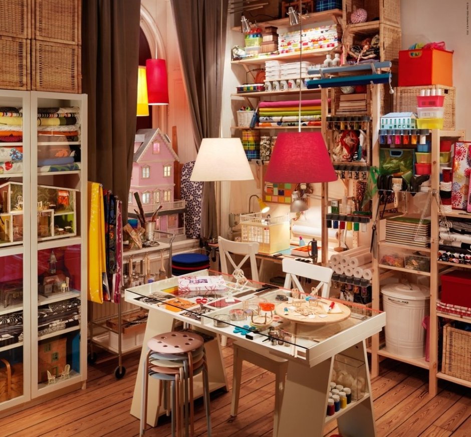 Оформление комнаты для творчества