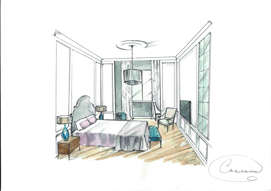 Модель комнаты рисунок