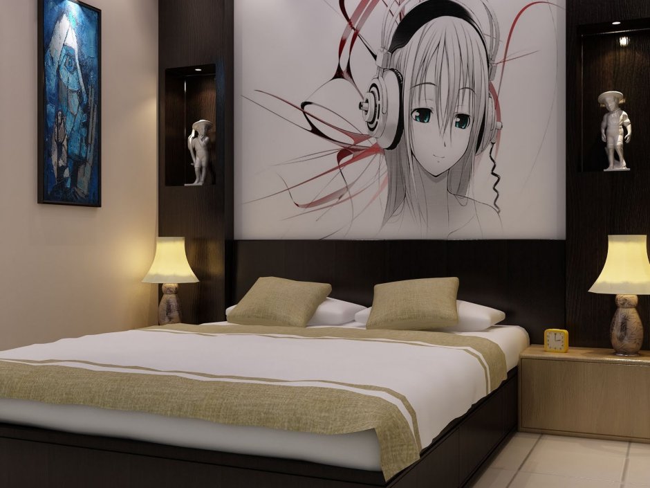 Спальная комната в японском стиле