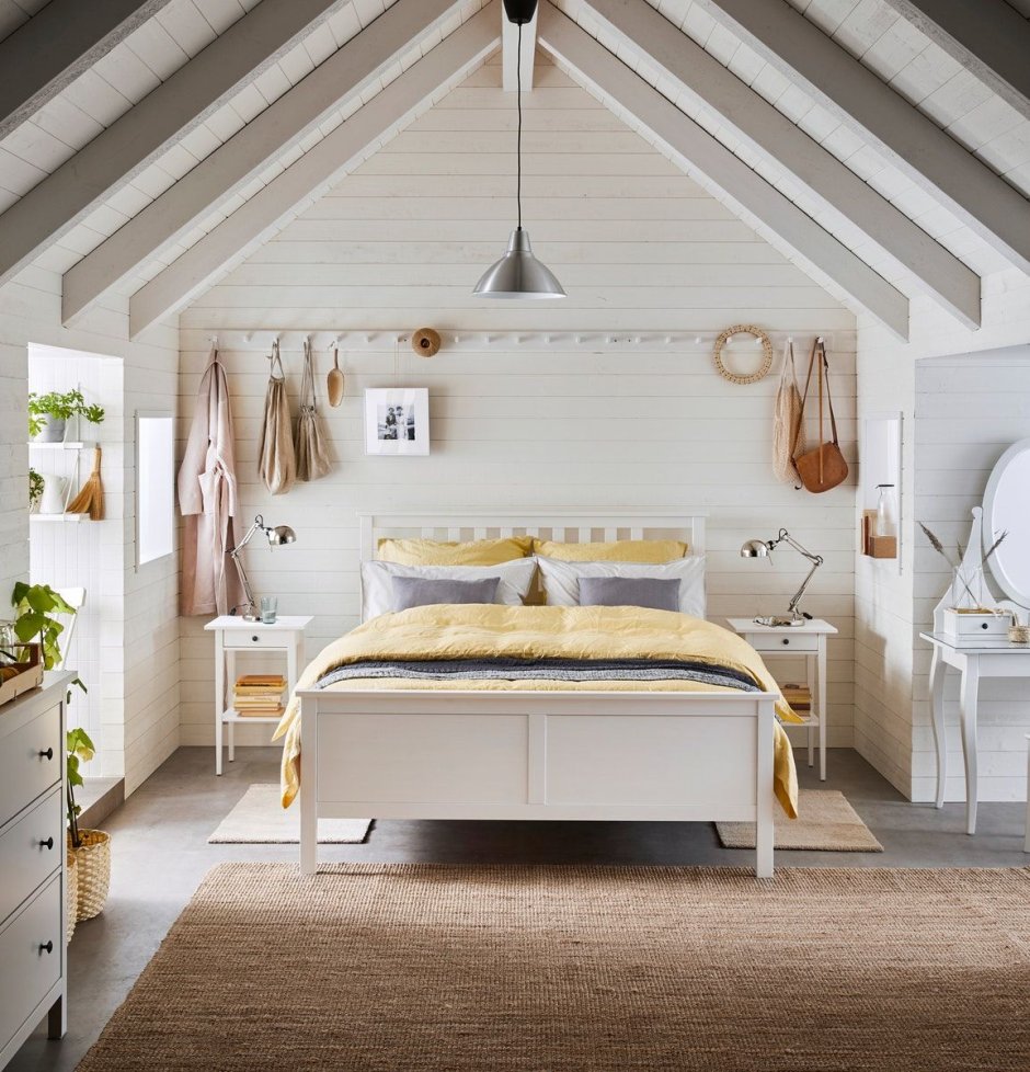 Кровать ikea ХЕМНЭС белый