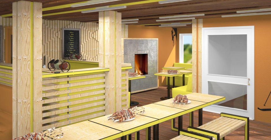 Интериор дизайн Шашлычный дешево