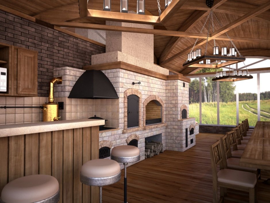 Интерьер барбекю