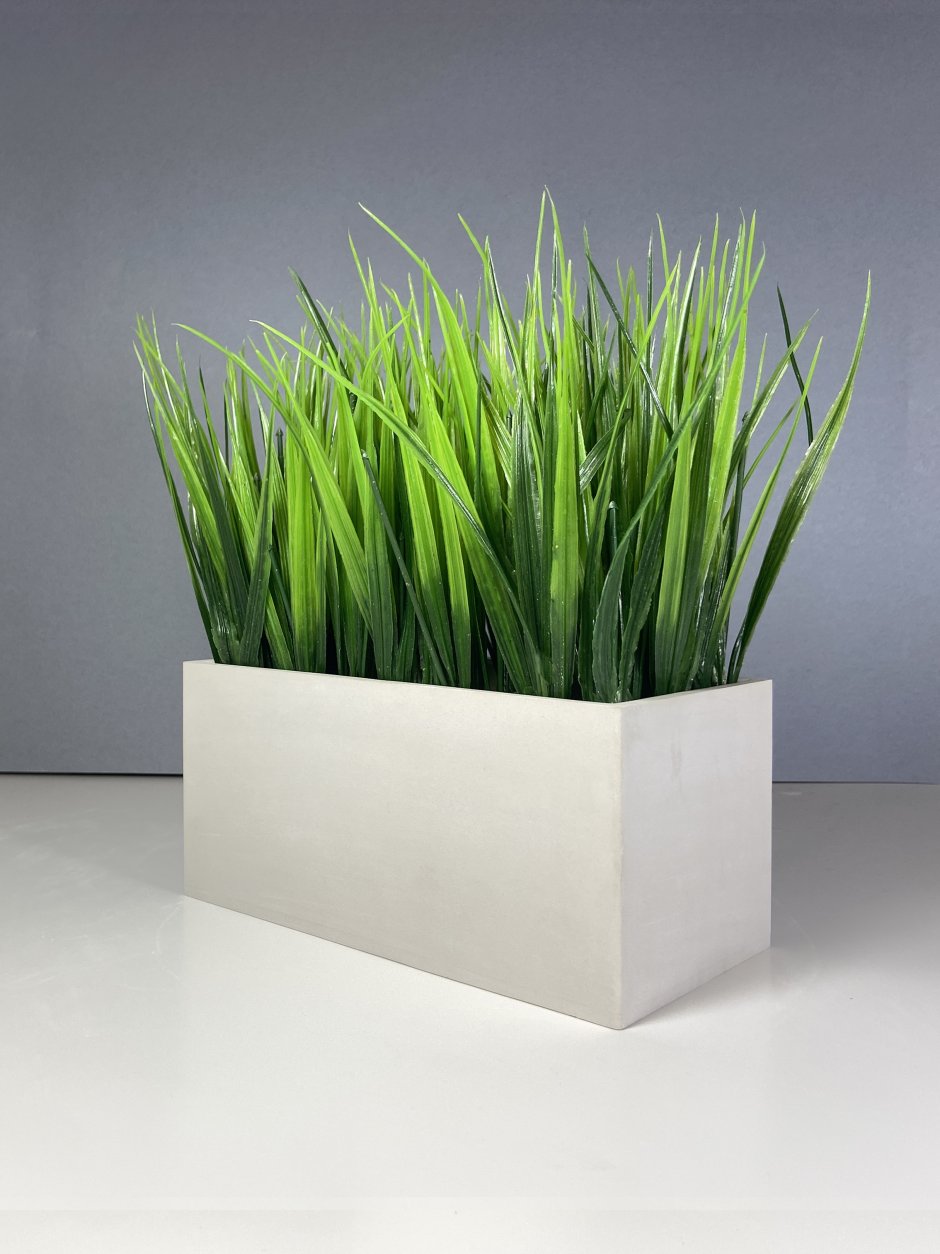 Искусственное растение coneko-Decor, "Осока в кашпо" 555794 зеленый, 45 см.