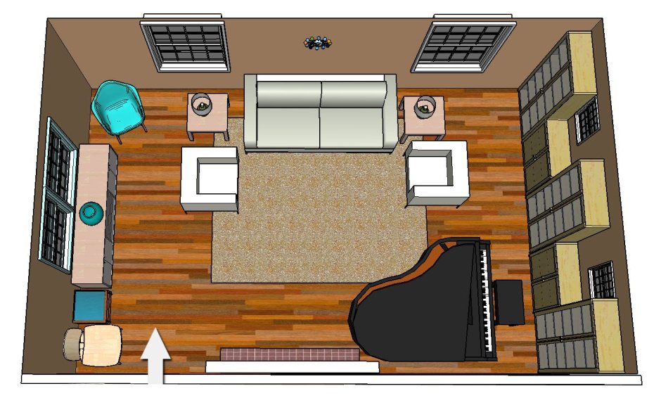 Схематичный план комнаты