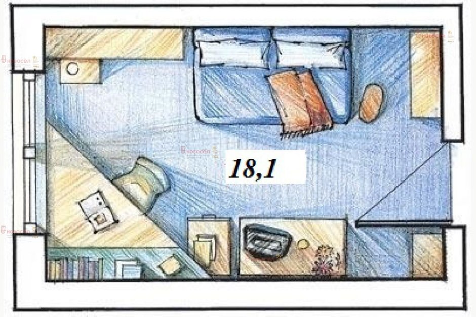 План квартиры вид сверху рисунки