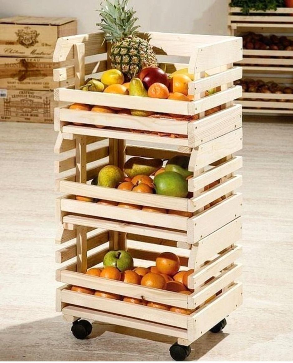 Этажерка из ящиков для фруктов