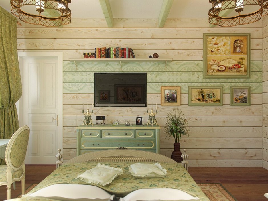 Зеленая комната на даче