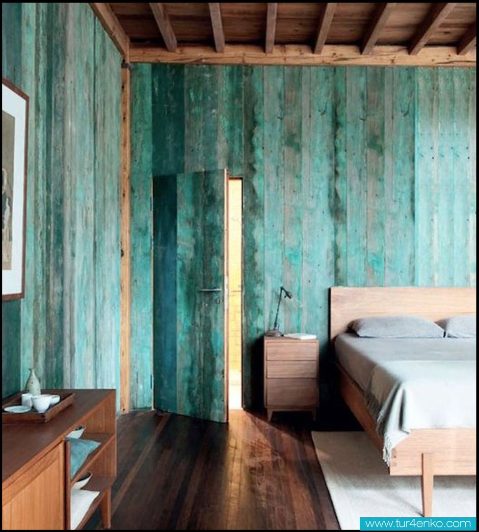 Комната в стиле Прованс зеленая