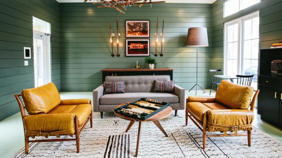 Крашеная вагонка в интерьере