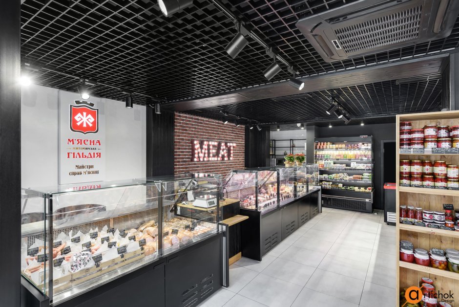Продуктовый магазин в стиле лофт