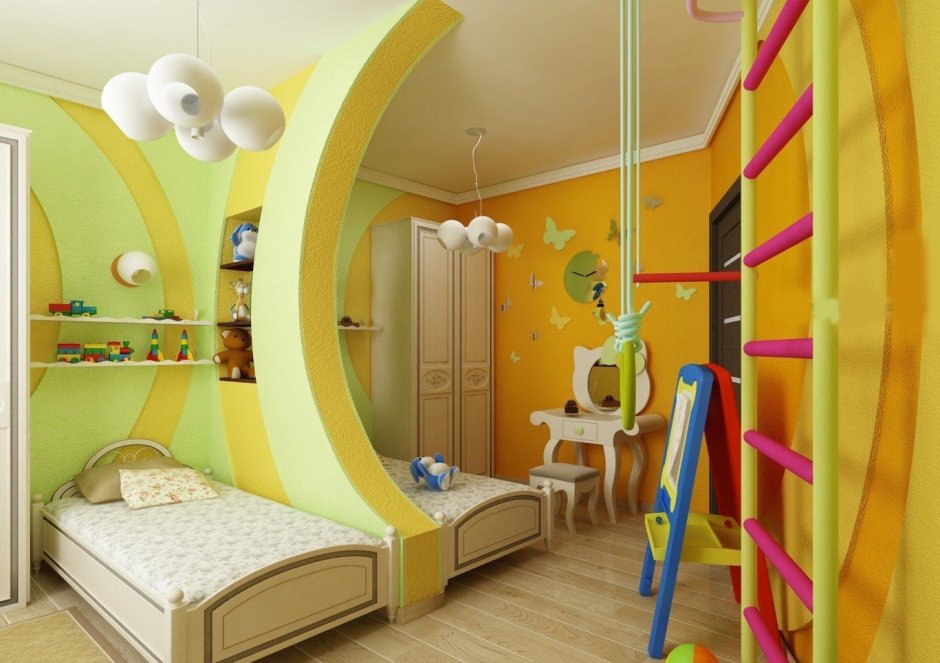 Детская комната 20 кв м для разнополых детей