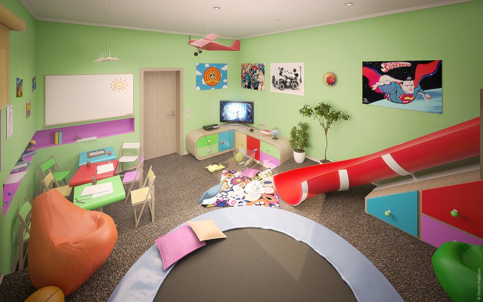 Игровая детская комната с проектором