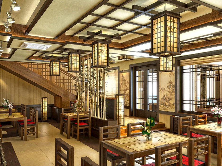 Ресторан «японский ниндзя» в япон6ии