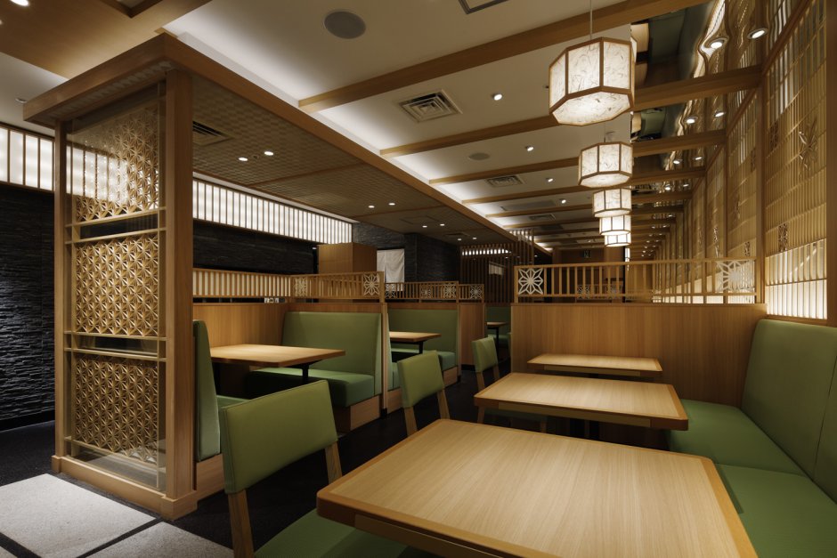 Кабинки в кафе в японском стиле