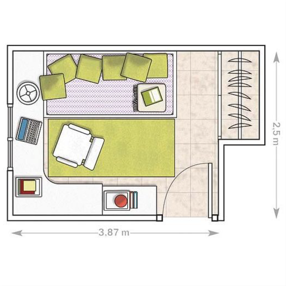 Эскиз планировки детской комнаты