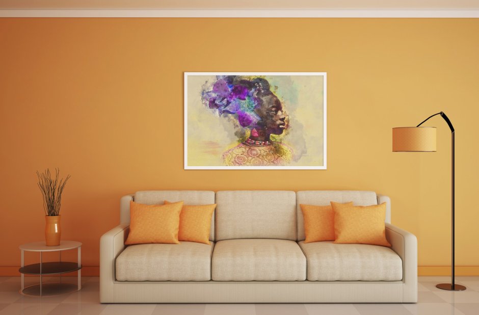 Роспись стен цветы