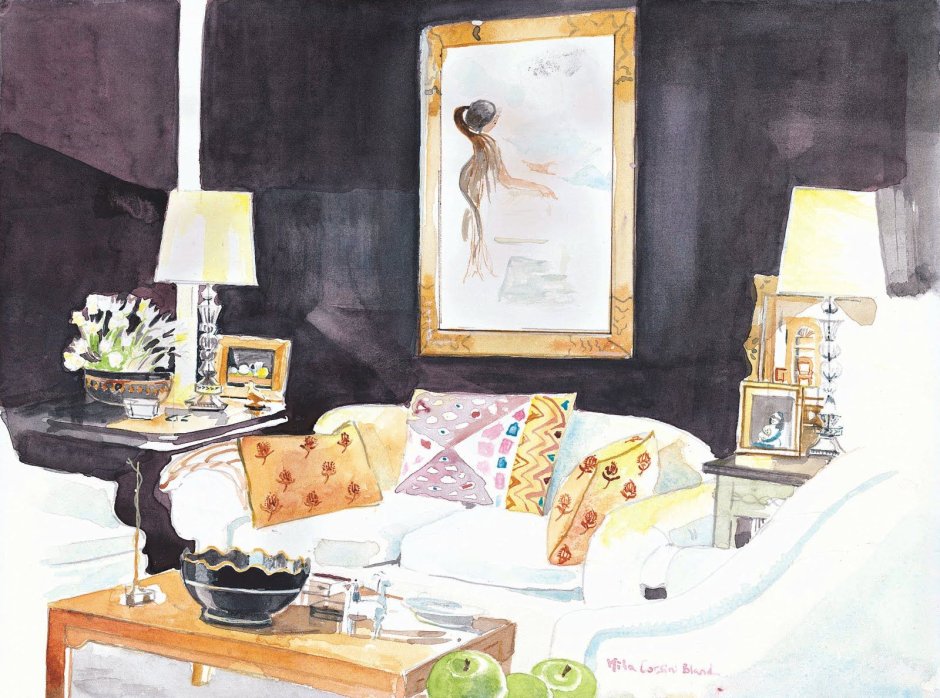 Пейзаж на стене