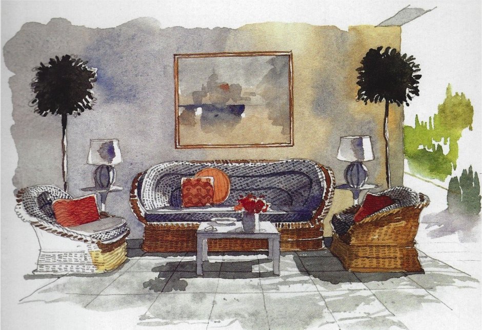 Роспись стен в интерьере