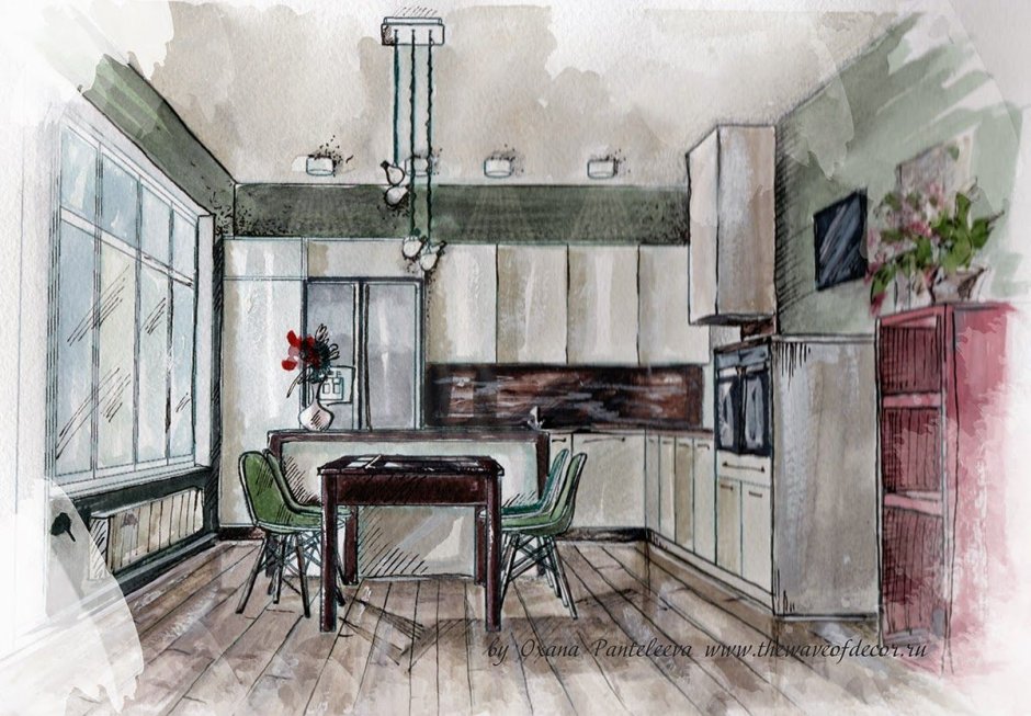 Небольшая картина в интерьере