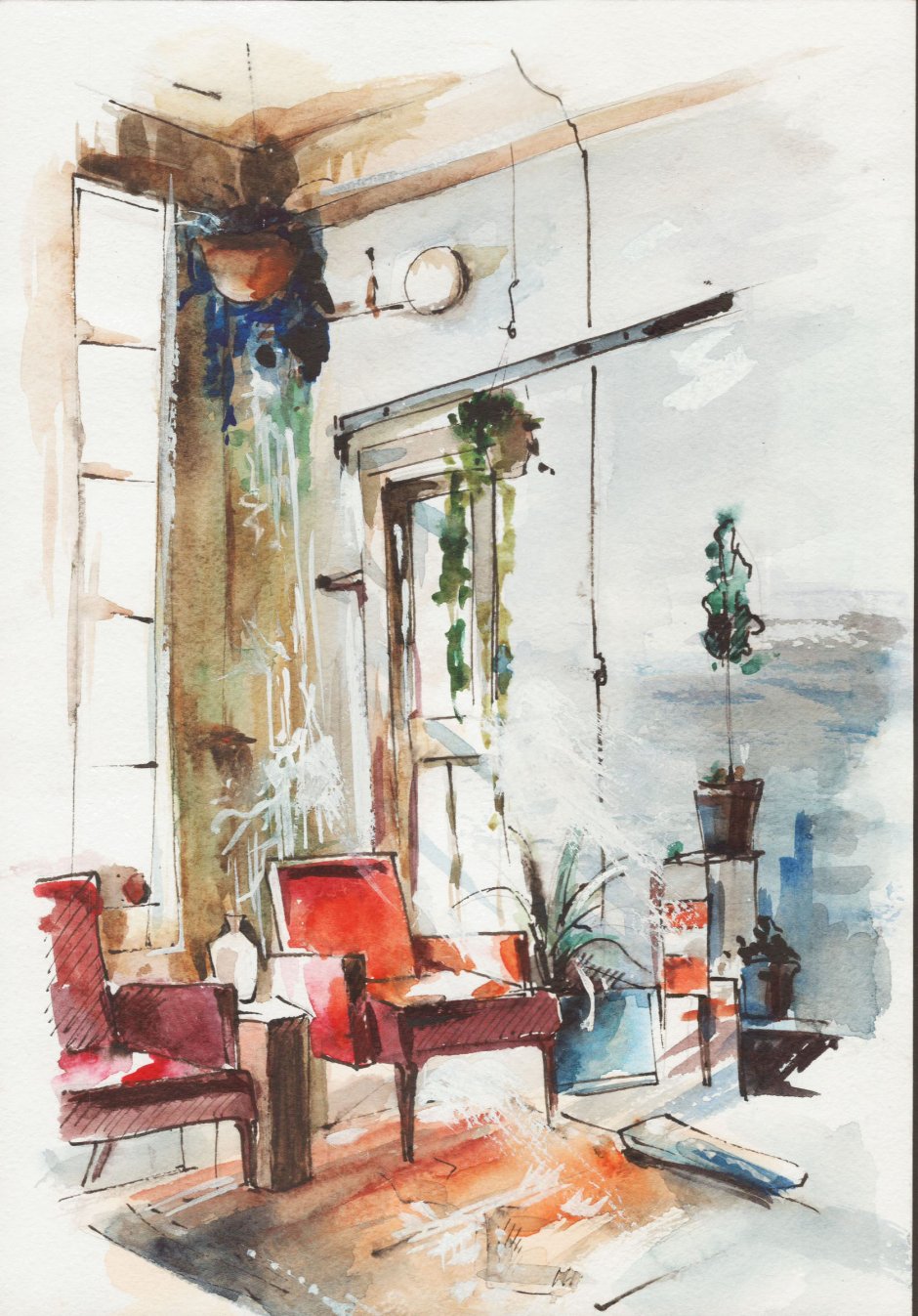 Скетч интерьера