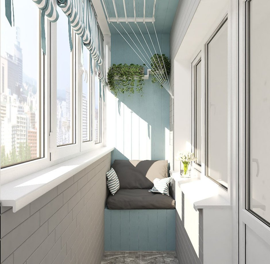 Красивый балкон в хрущевке