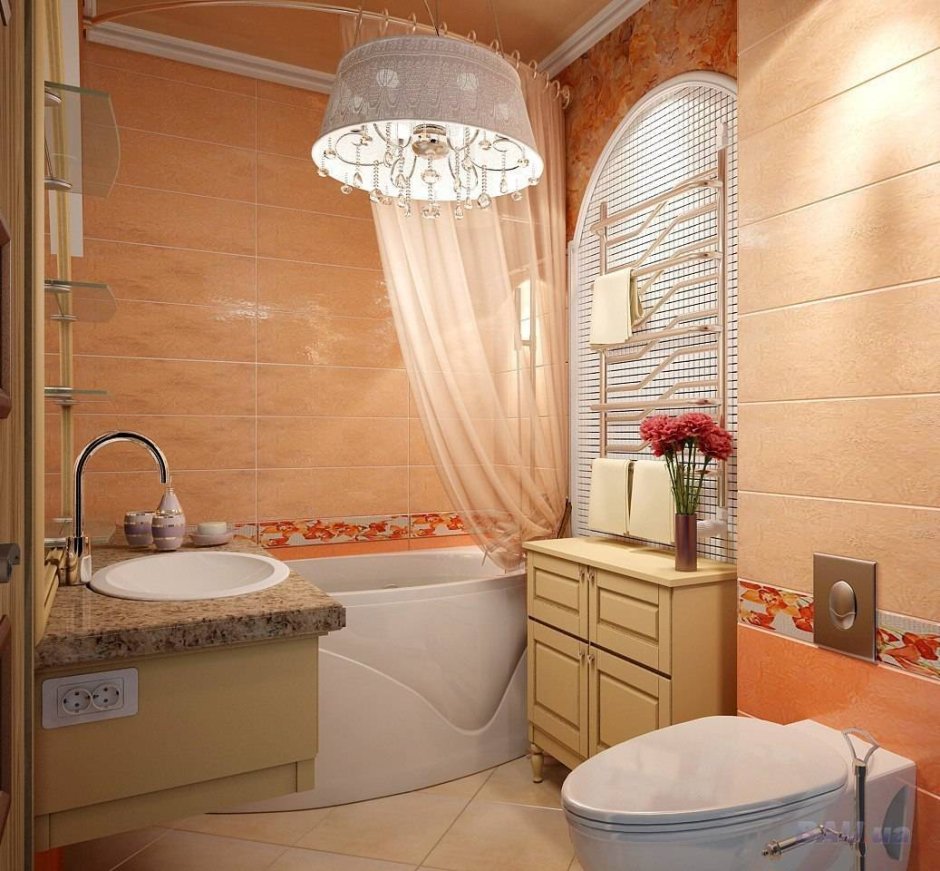 Дизайны ванных комнат в обычной квартире (64 фото)