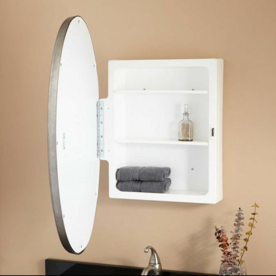 Зеркальный круглый шкафчик с подсветкой ASM-807 - Rotpunkt