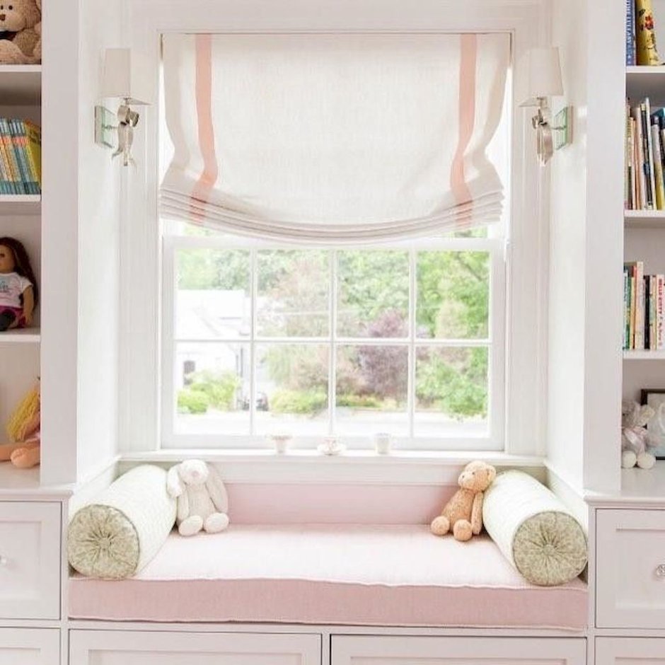 Рулонная штора "декор" розовый