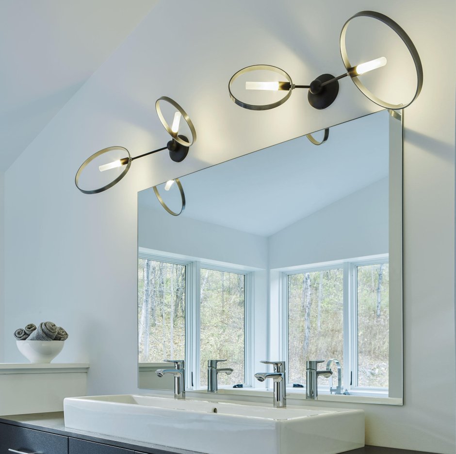 Дизайн светильников бра в ванной комнате