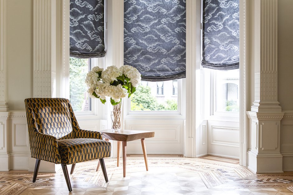 Рулонные шторы и портьеры в интерьере