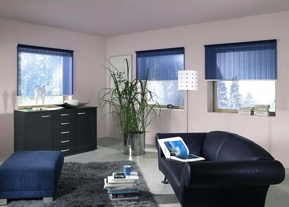 Желтые жалюзи в интерьере