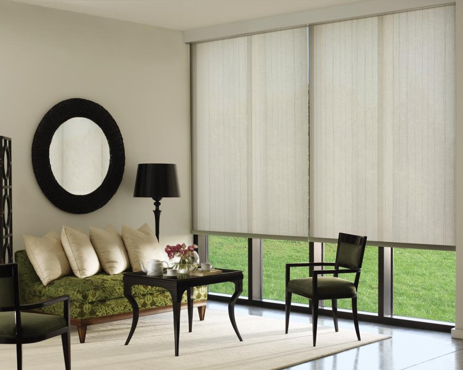 Рулонные шторы в интерьере