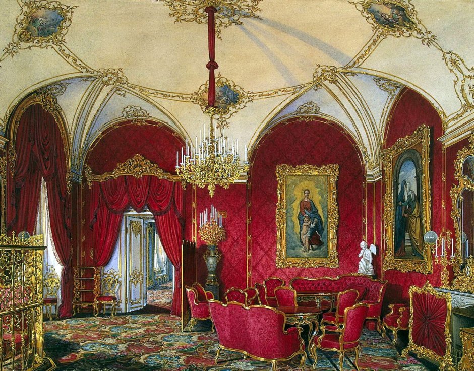 Э. П. ГАУ интерьеры залов зимнего дворца