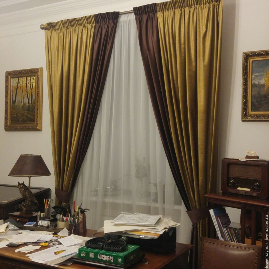 Бархатные шторы с кантом