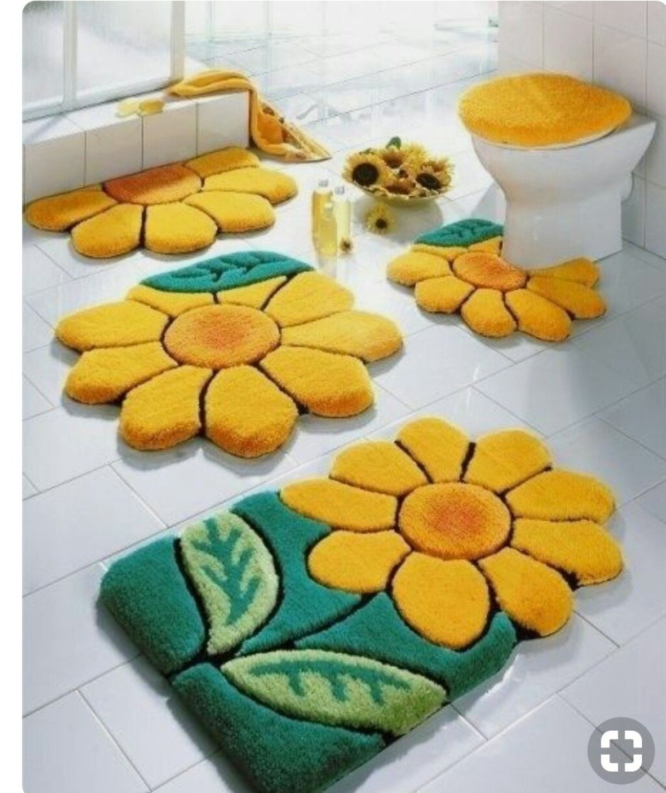 Необычные коврики для ванной