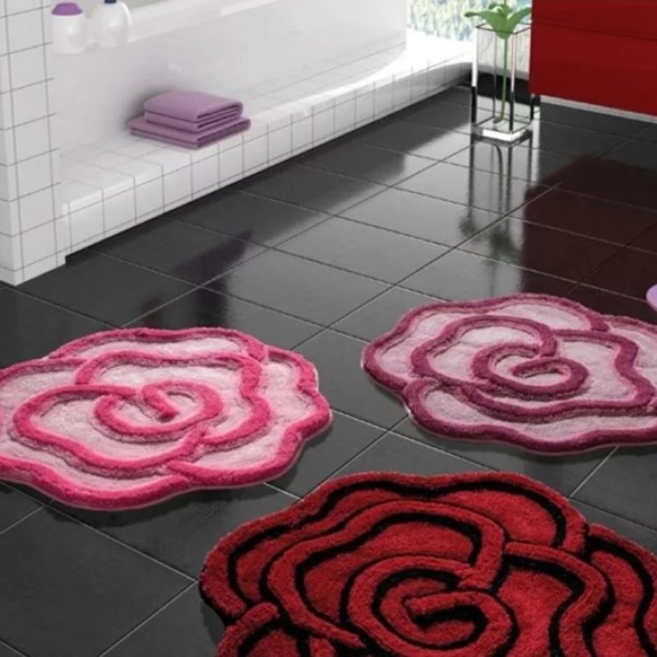 Необычные коврики для ванной