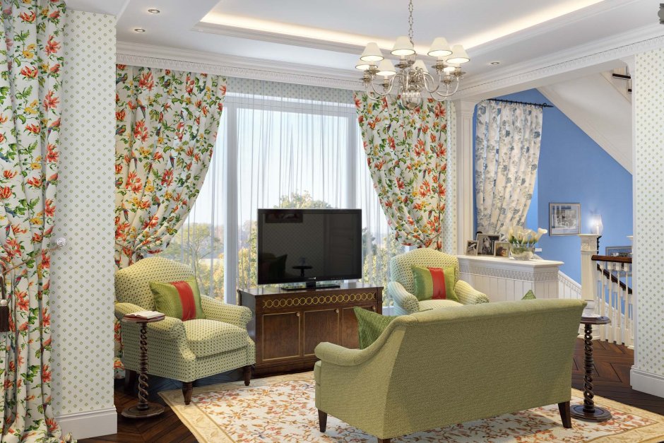 Текстиль желтого цвета в интерьере гостиной