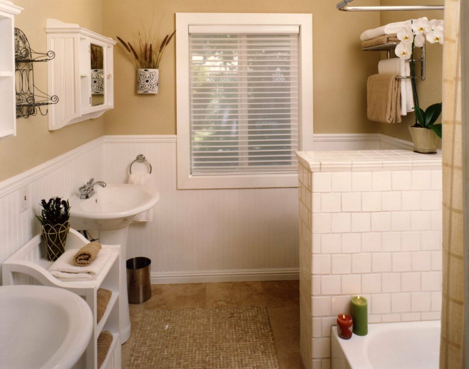 Ванная комната в стиле Кантри в квартире