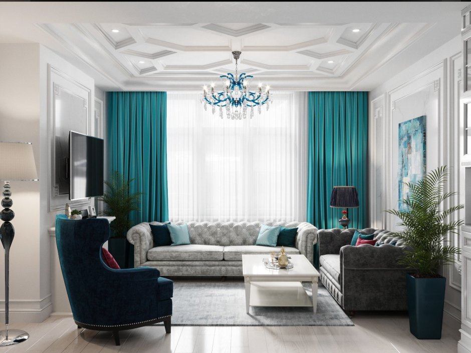 Изумрудный цент в интерьере