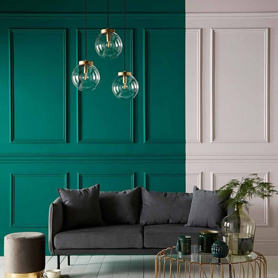 Сочетание изумрудного цвета в интерьере