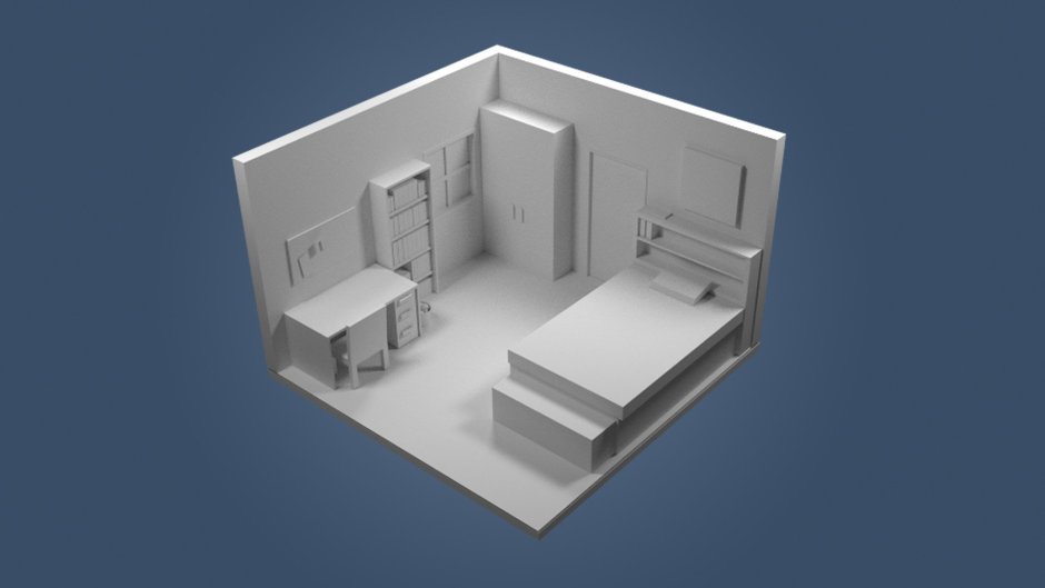 Blender 3d комната изометрия