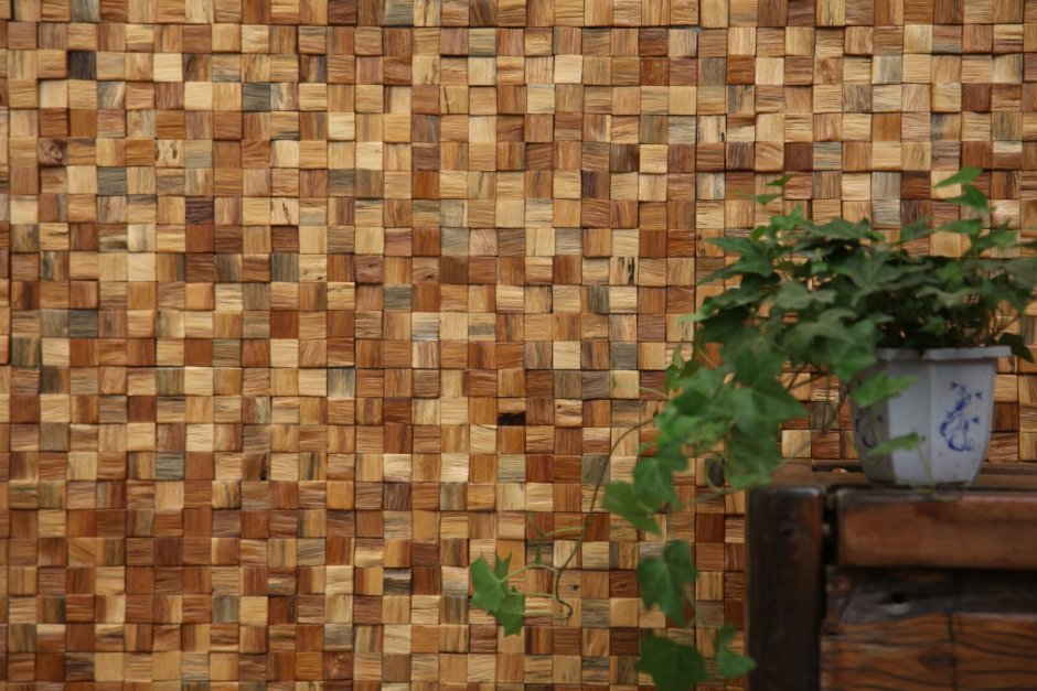 Деревянная плитка мозаика